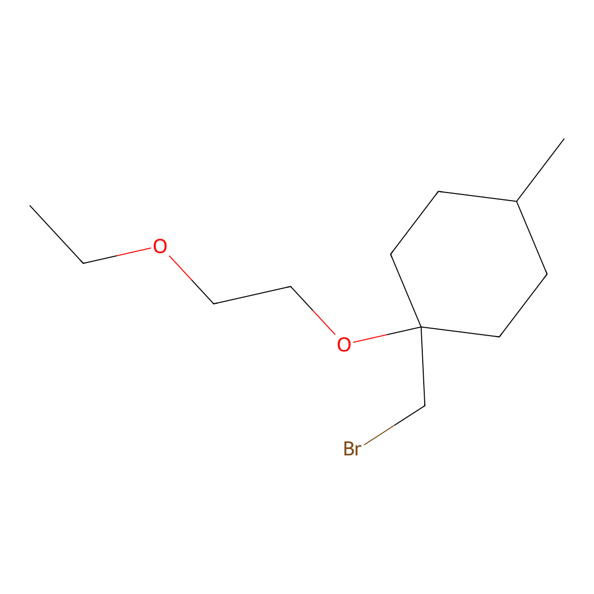 1-(Bromomethyl)-1-(2-ethoxyethoxy)-4-methylcyclohexane molecular structure, CAS 1247997-66-5