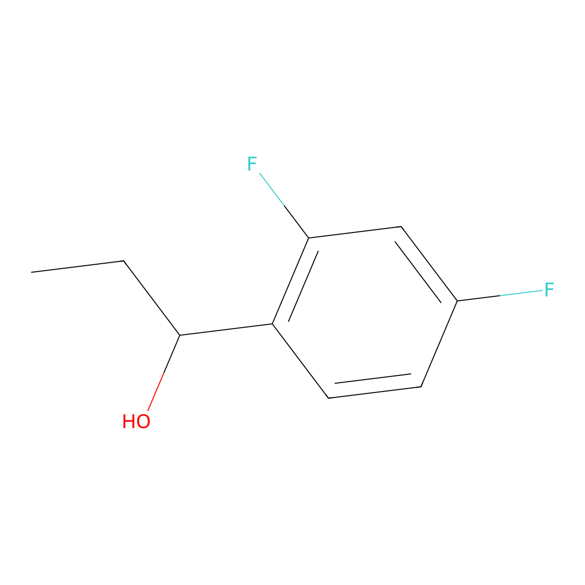 1-(2,4-Difluorophenyl)propan-1-ol molecular structure, CAS 1247998-05-5