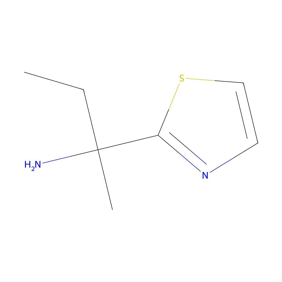2-(1,3-Thiazol-2-yl)butan-2-amine molecular structure, CAS 1247998-26-0