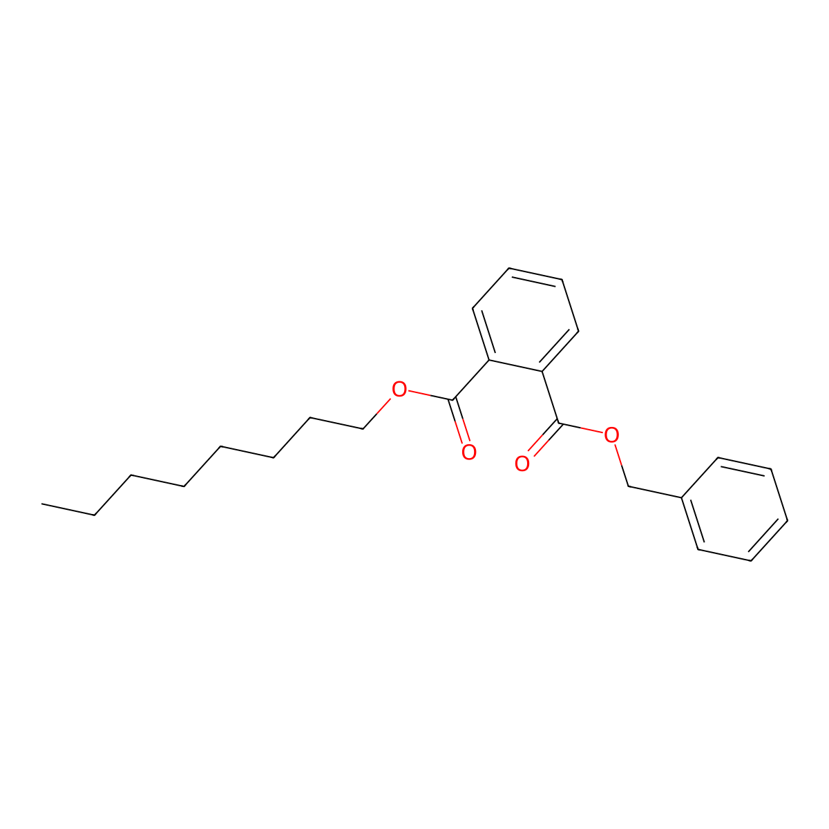 1-Octyl 2-(phenylmethyl) 1,2-benzenedicarboxylate molecular structure, CAS 1248-43-7