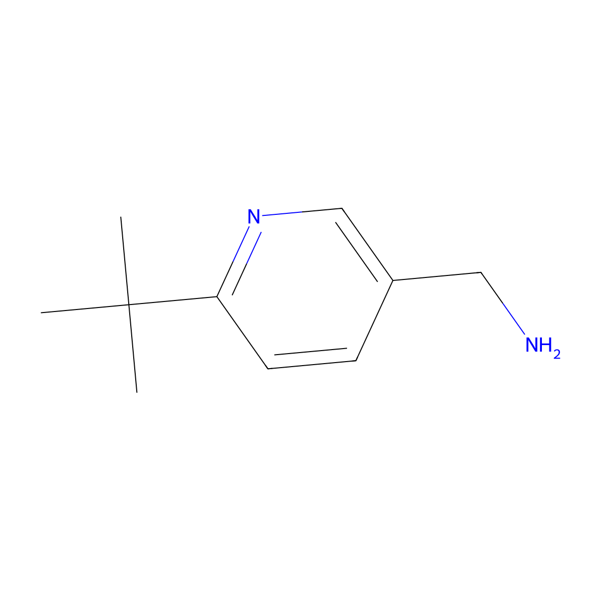 (6-Tert-butylpyridin-3-yl)methanamine molecular structure, CAS 124800-33-5