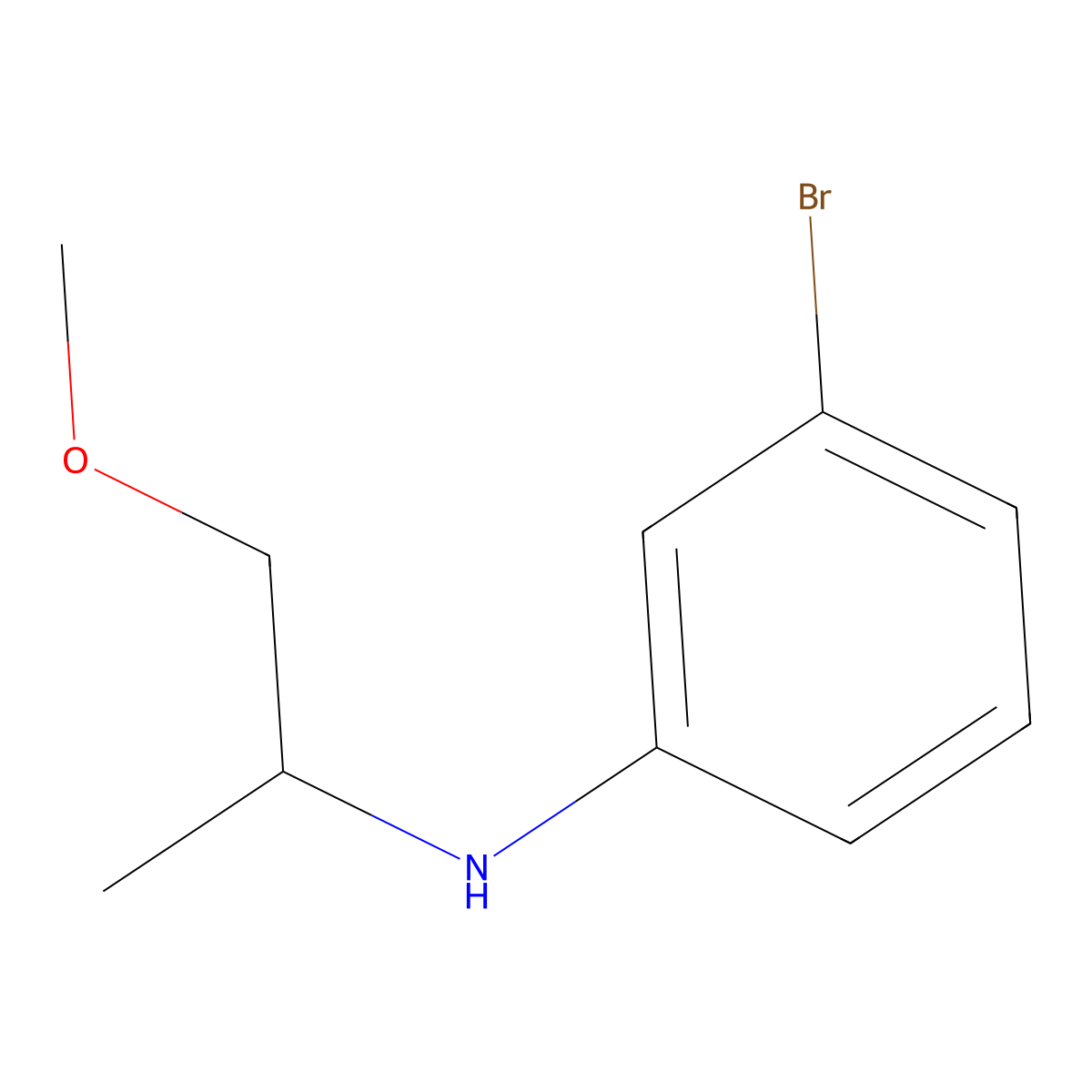 3-bromo-N-(1-methoxypropan-2-yl)aniline molecular structure, CAS 1248000-65-8