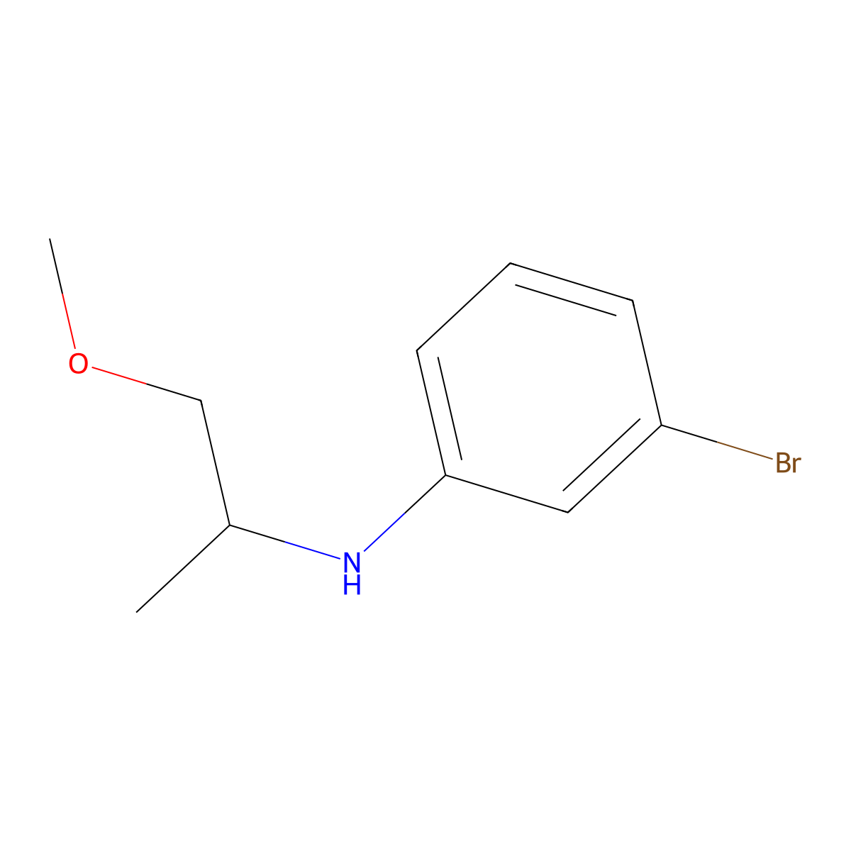 3-bromo-N-(1-methoxypropan-2-yl)aniline molecular structure, CAS 1248000-65-8