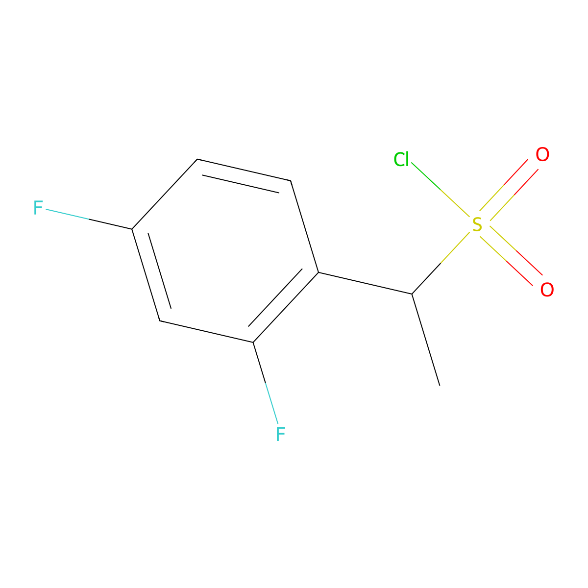 1-(2,4-Difluorophenyl)ethane-1-sulfonyl chloride molecular structure, CAS 1248002-37-0
