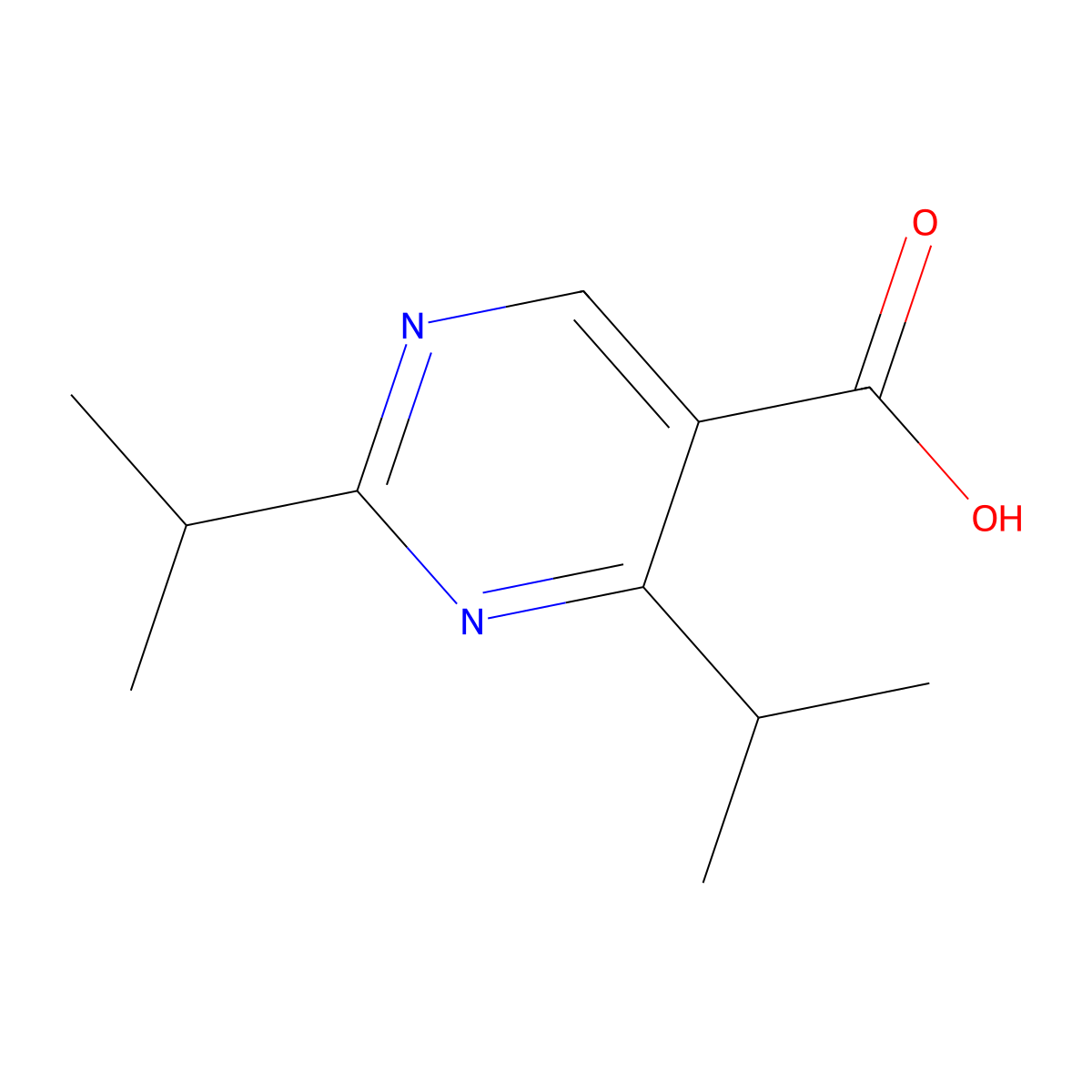 2,4-Diisopropylpyrimidine-5-carboxylic acid molecular structure, CAS 1248003-48-6
