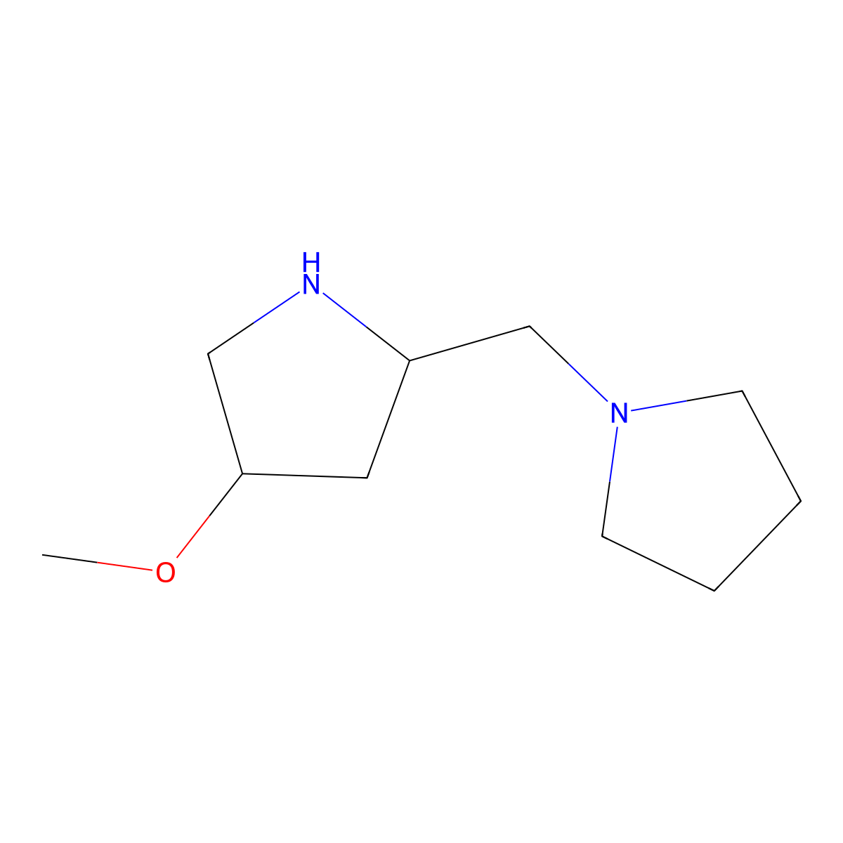 4-Methoxy-2-[(pyrrolidin-1-yl)methyl]pyrrolidine molecular structure, CAS 1248003-74-8