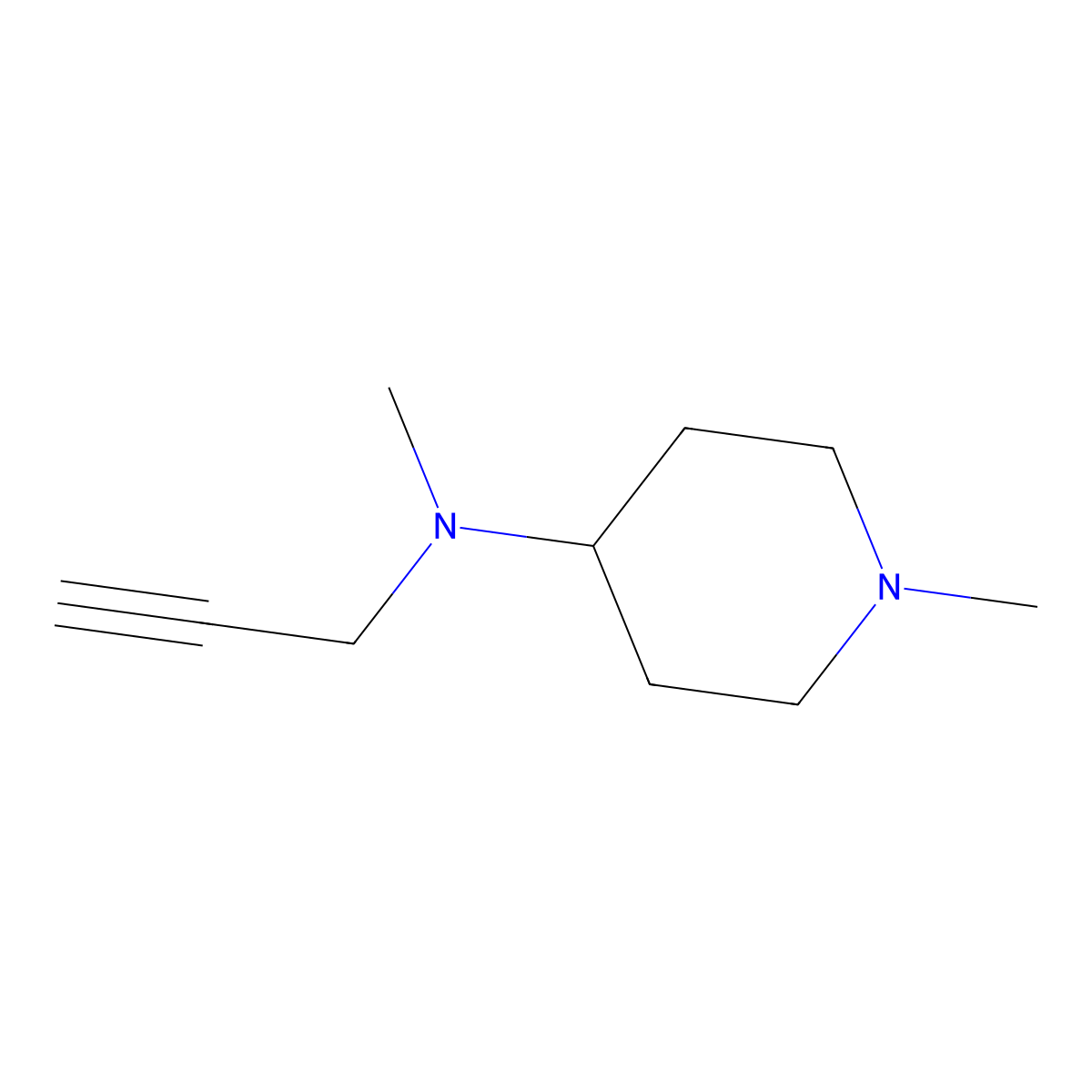 N,1-dimethyl-N-(prop-2-yn-1-yl)piperidin-4-amine molecular structure, CAS 1248003-85-1