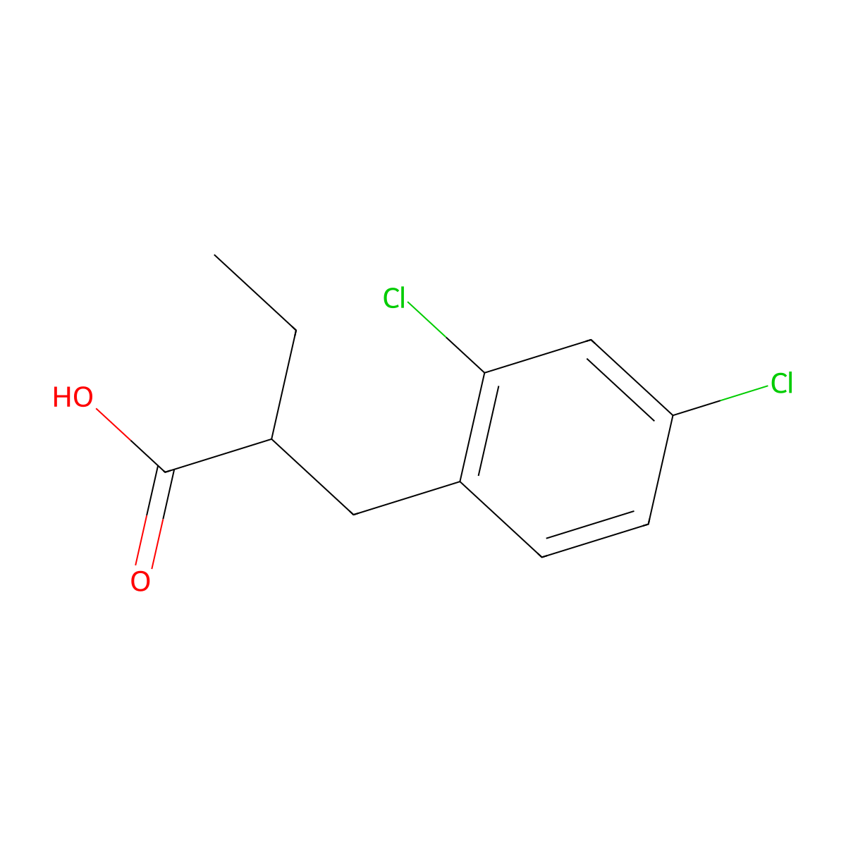2-(2,4-Dichlorobenzyl)butanoic acid molecular structure, CAS 1248006-38-3