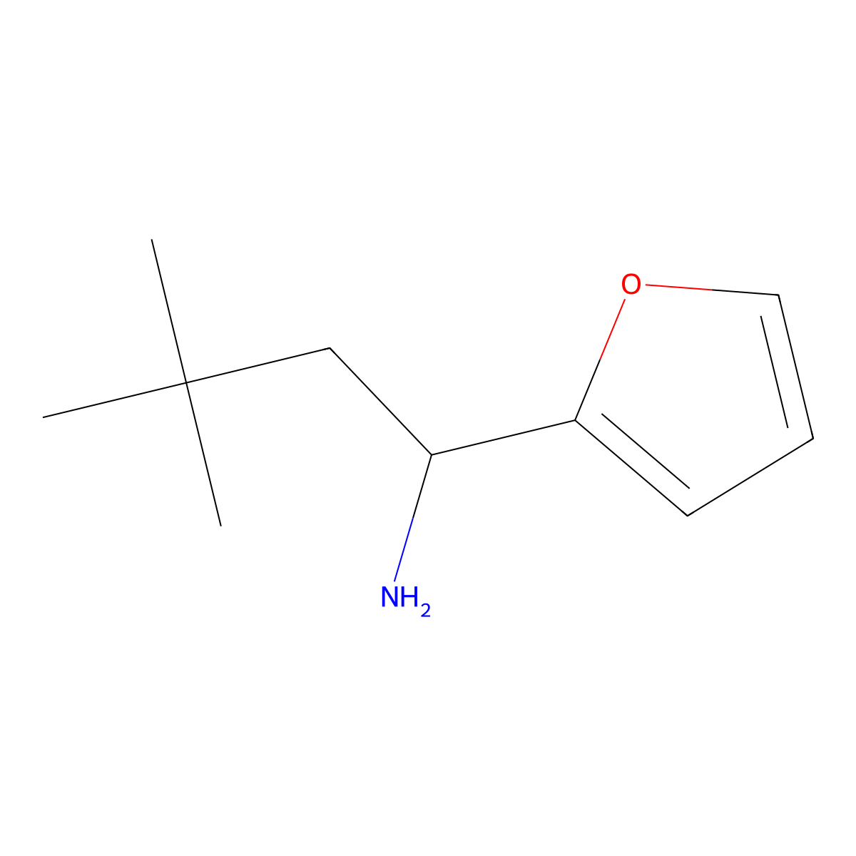 1-(Furan-2-yl)-3,3-dimethylbutan-1-amine molecular structure, CAS 1248006-56-5