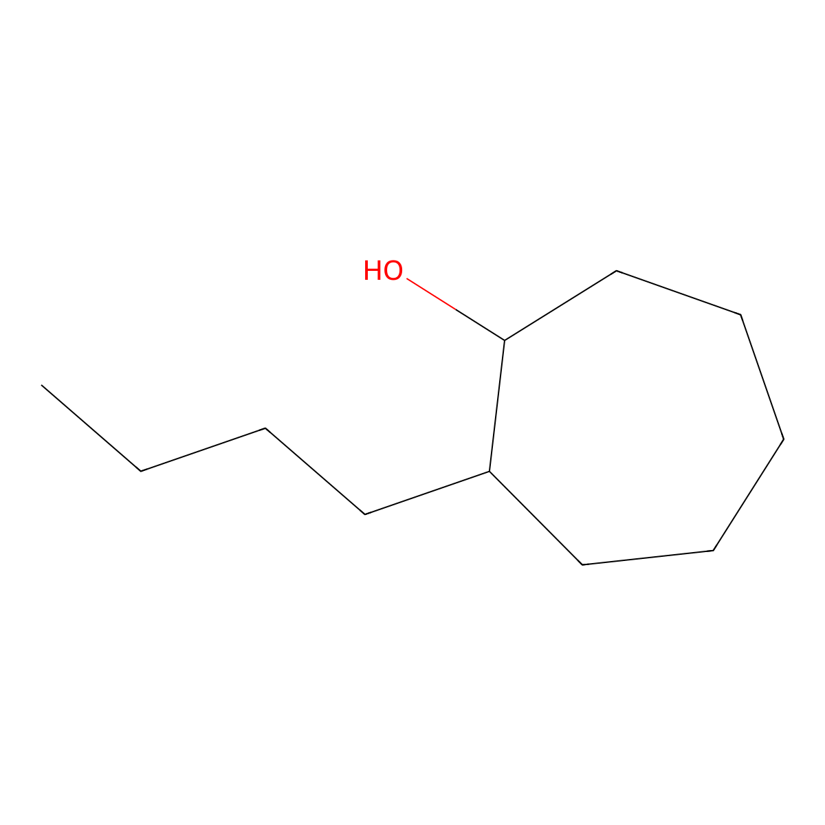 2-Butylcycloheptan-1-ol molecular structure, CAS 1248007-16-0