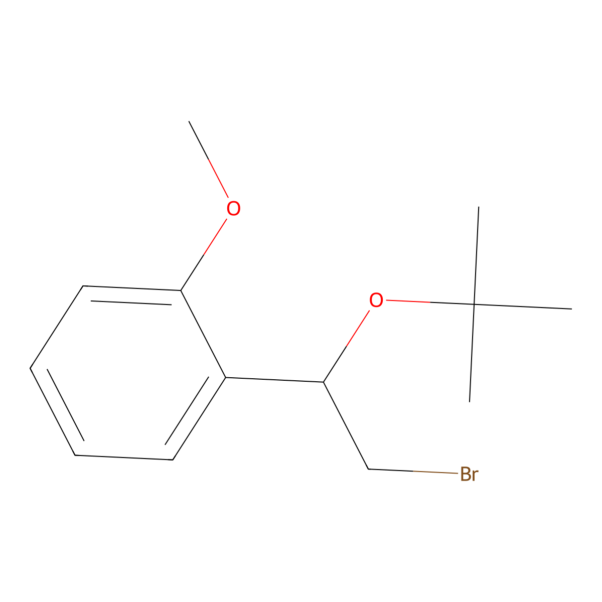 1-(2-Bromo-1-(tert-butoxy)ethyl)-2-methoxybenzene molecular structure, CAS 1248008-32-3