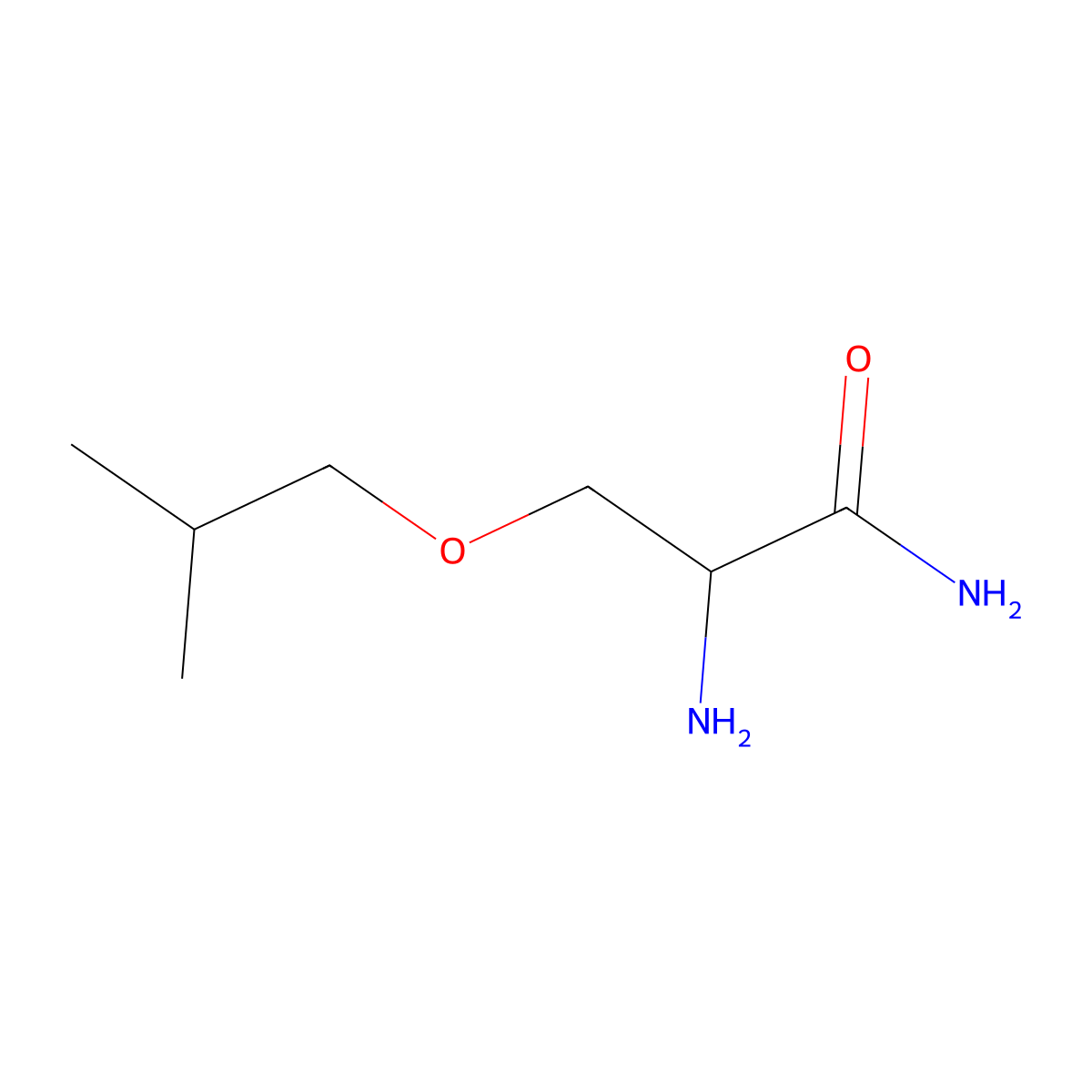 2-Amino-3-isobutoxypropanamide molecular structure, CAS 1248012-79-4
