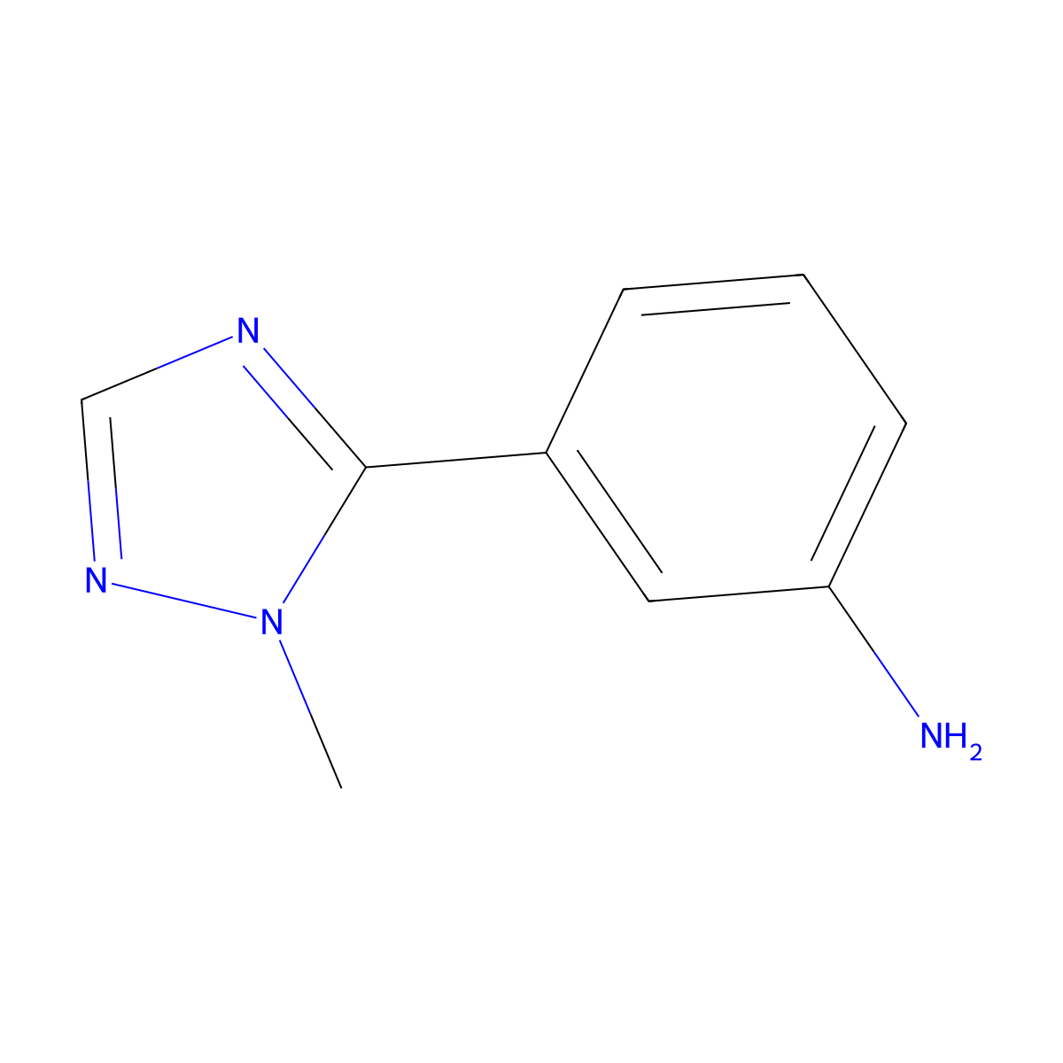 3-(1-methyl-1H-1,2,4-triazol-5-yl)aniline molecular structure, CAS 1248012-91-0