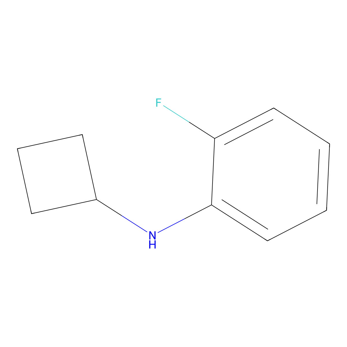 N-cyclobutyl-2-fluoroaniline molecular structure, CAS 1248014-78-9