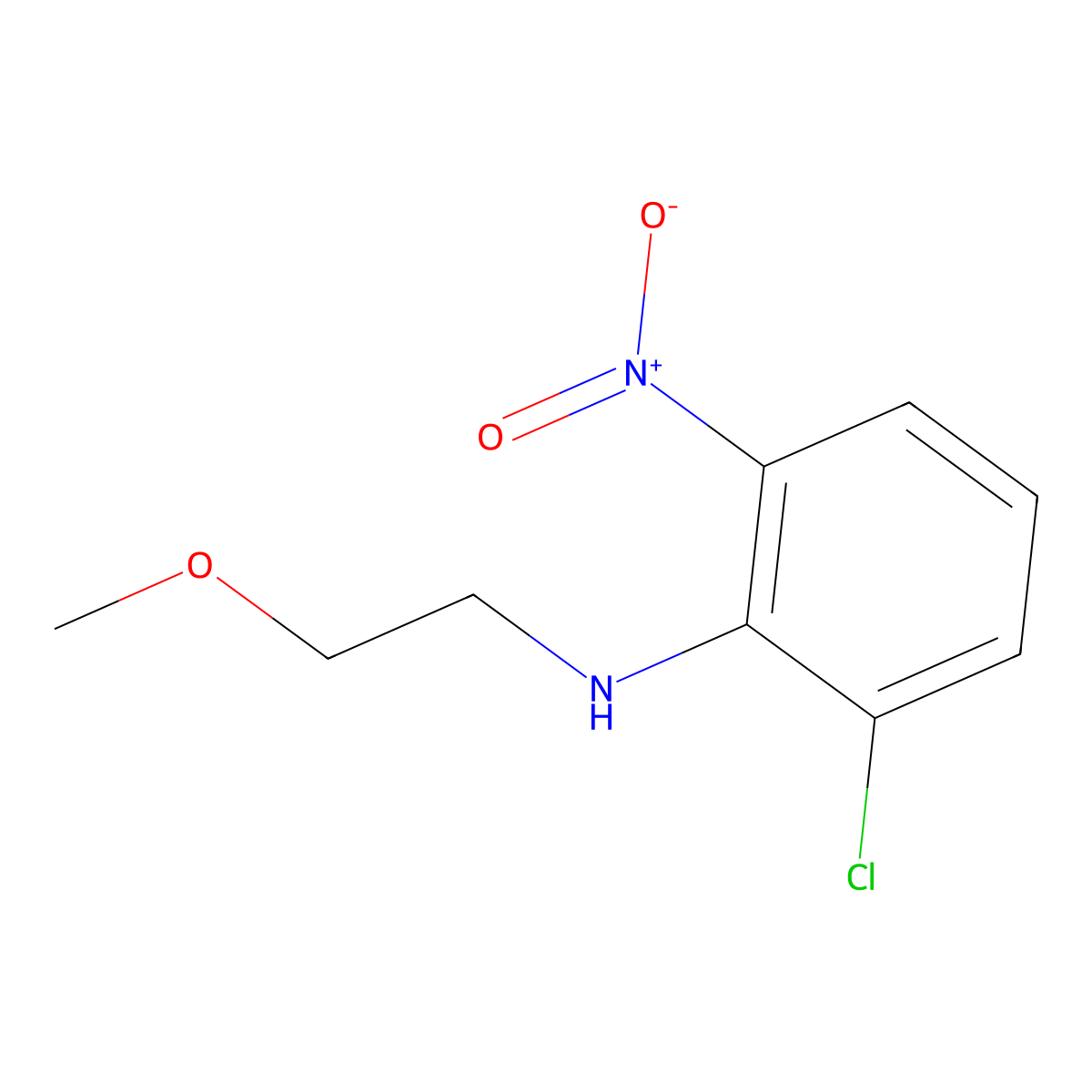 2-chloro-N-(2-methoxyethyl)-6-nitroaniline molecular structure, CAS 1248015-82-8
