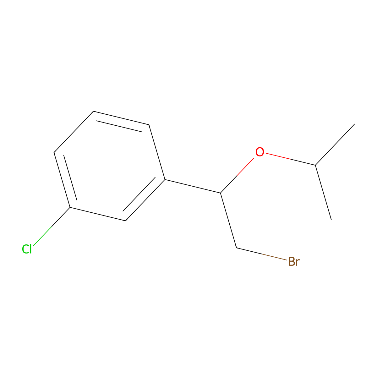 1-(2-Bromo-1-isopropoxyethyl)-3-chlorobenzene molecular structure, CAS 1248016-19-4