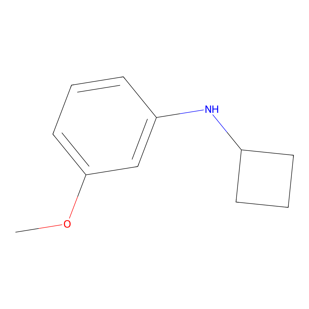 N-cyclobutyl-3-methoxyaniline molecular structure, CAS 1248017-66-4