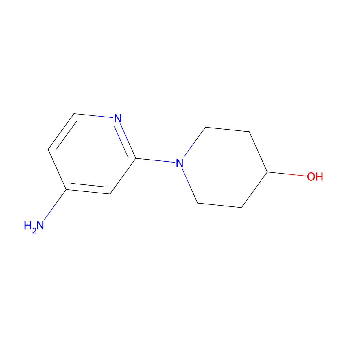 1-(4-Aminopyridin-2-yl)piperidin-4-ol molecular structure, CAS 1248018-69-0
