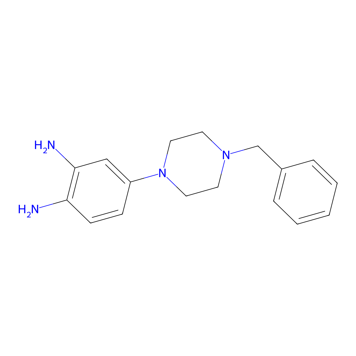 4-(4-Benzylpiperazin-1-yl)benzene-1,2-diamine molecular structure, CAS 124802-85-3