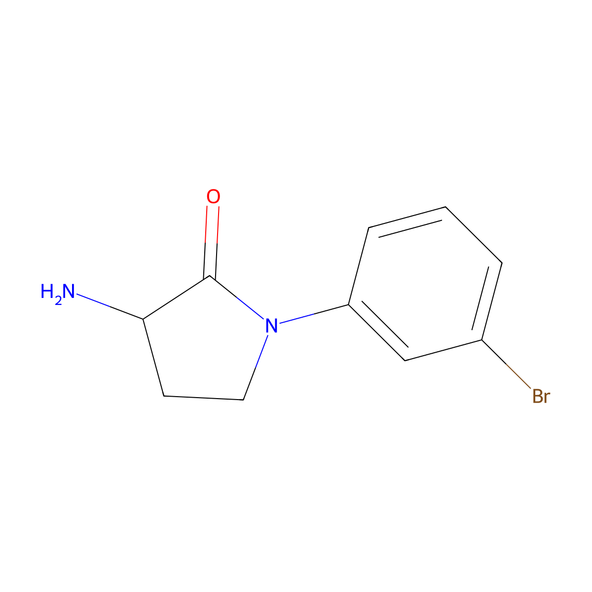 3-Amino-1-(3-bromophenyl)pyrrolidin-2-one molecular structure, CAS 1248020-27-0