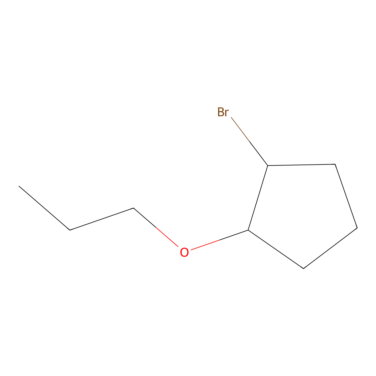 1-Bromo-2-propoxycyclopentane molecular structure, CAS 1248020-41-8