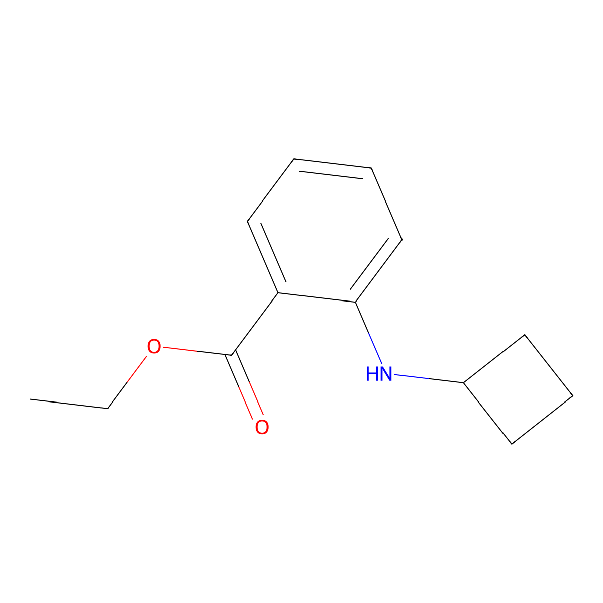 Ethyl 2-(cyclobutylamino)benzoate molecular structure, CAS 1248021-56-8