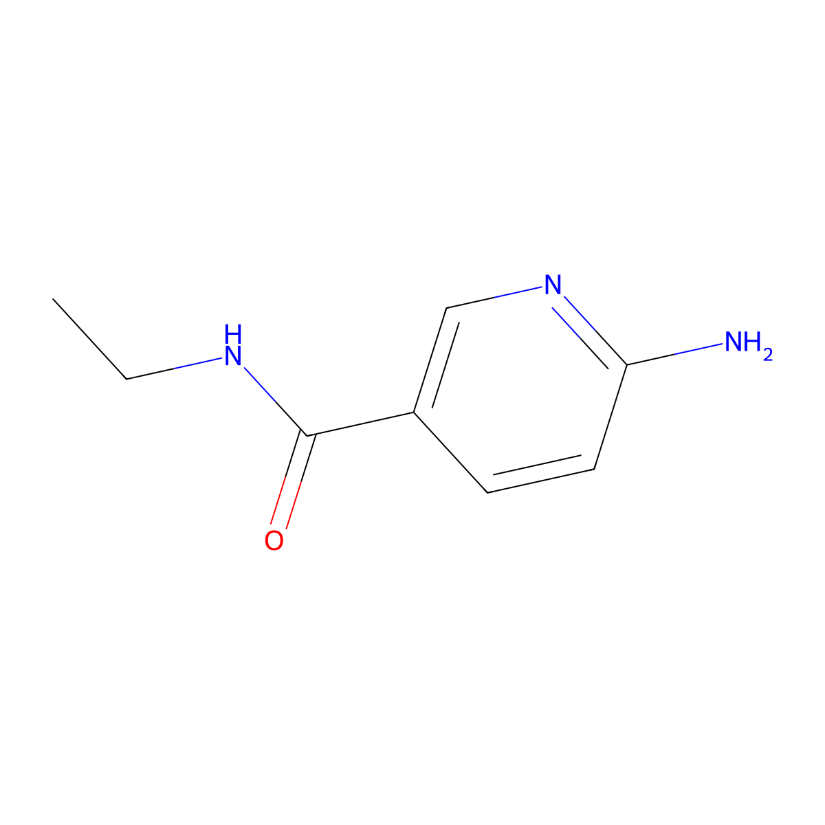 6-amino-N-ethylpyridine-3-carboxamide molecular structure, CAS 1248024-71-6