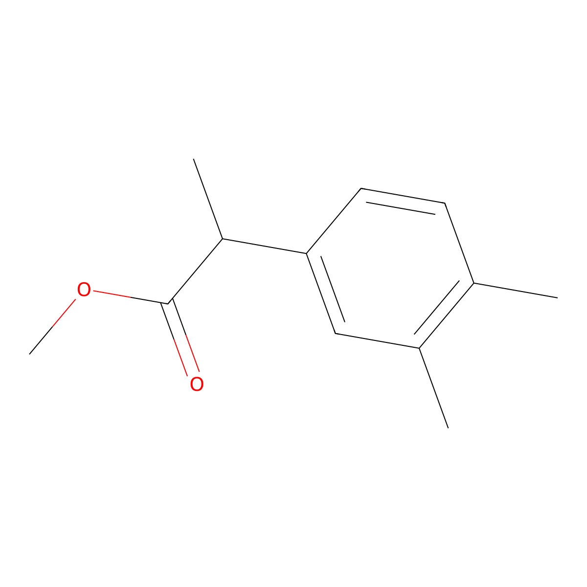 Methyl 2-(3,4-dimethylphenyl)propanoate molecular structure, CAS 1248025-30-0
