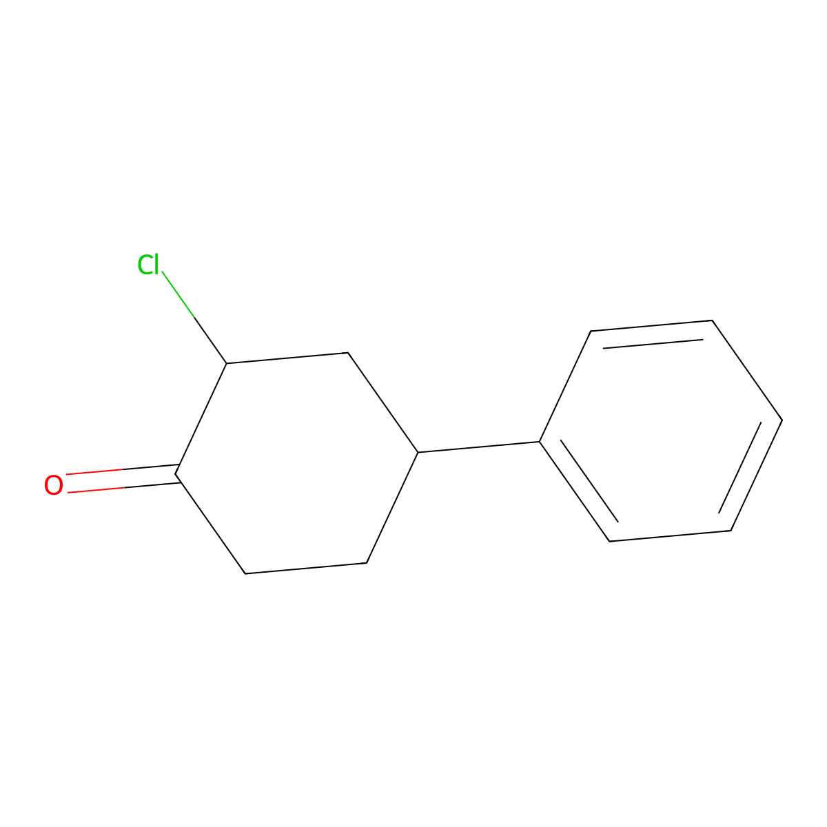2-Chloro-4-phenylcyclohexan-1-one molecular structure, CAS 1248025-44-6