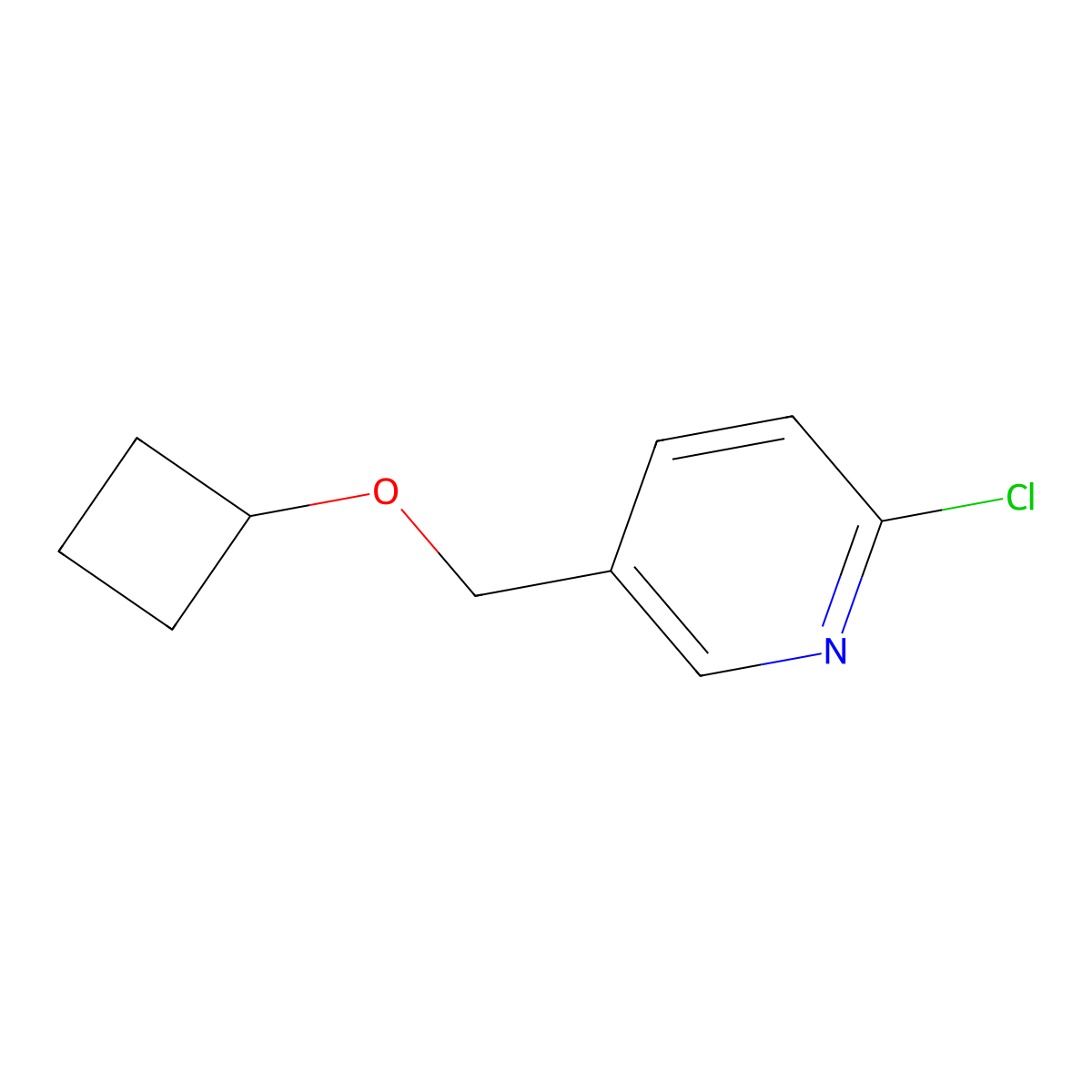 2-Chloro-5-(cyclobutoxymethyl)pyridine molecular structure, CAS 1248026-51-8