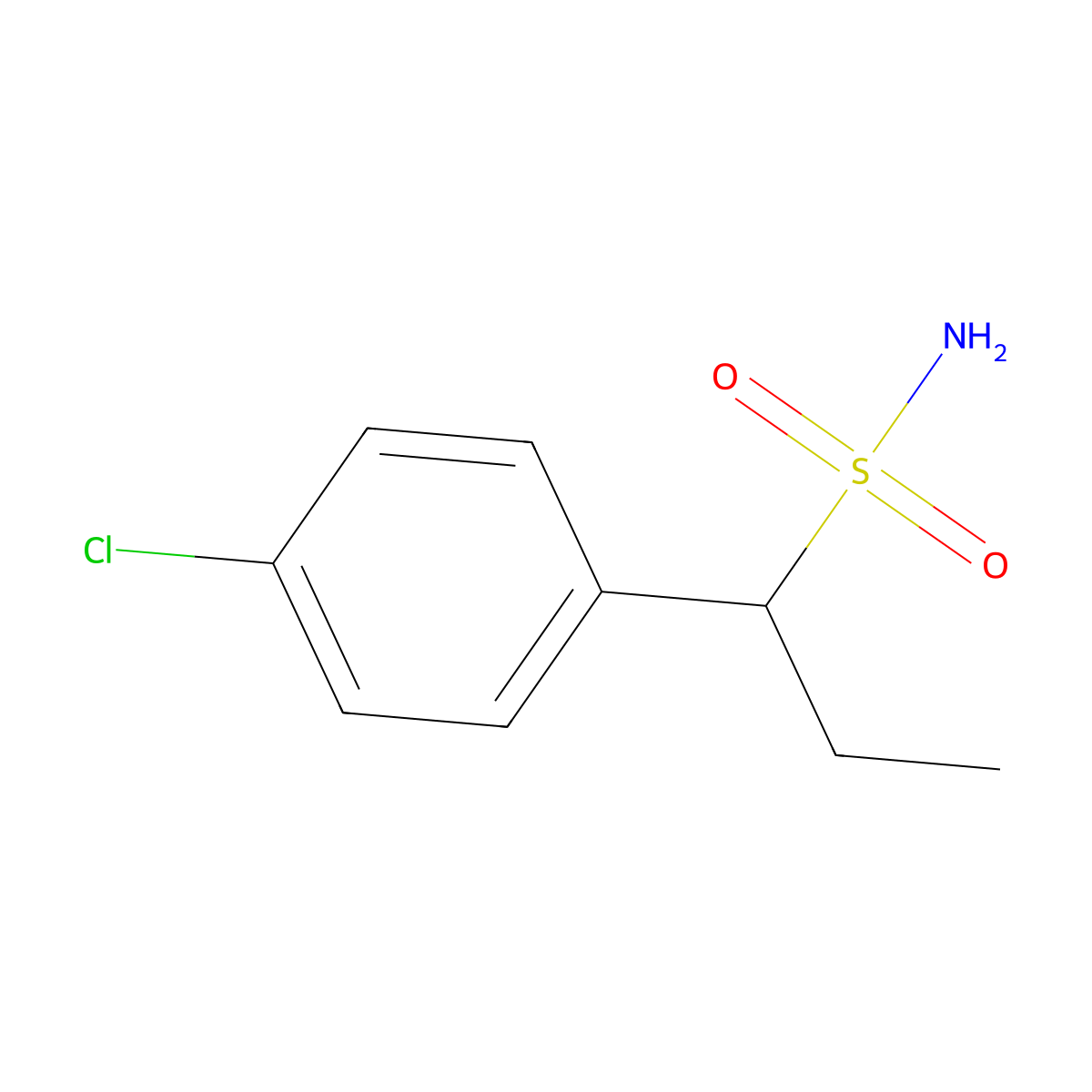 1-(4-Chlorophenyl)propane-1-sulfonamide molecular structure, CAS 1248026-75-6