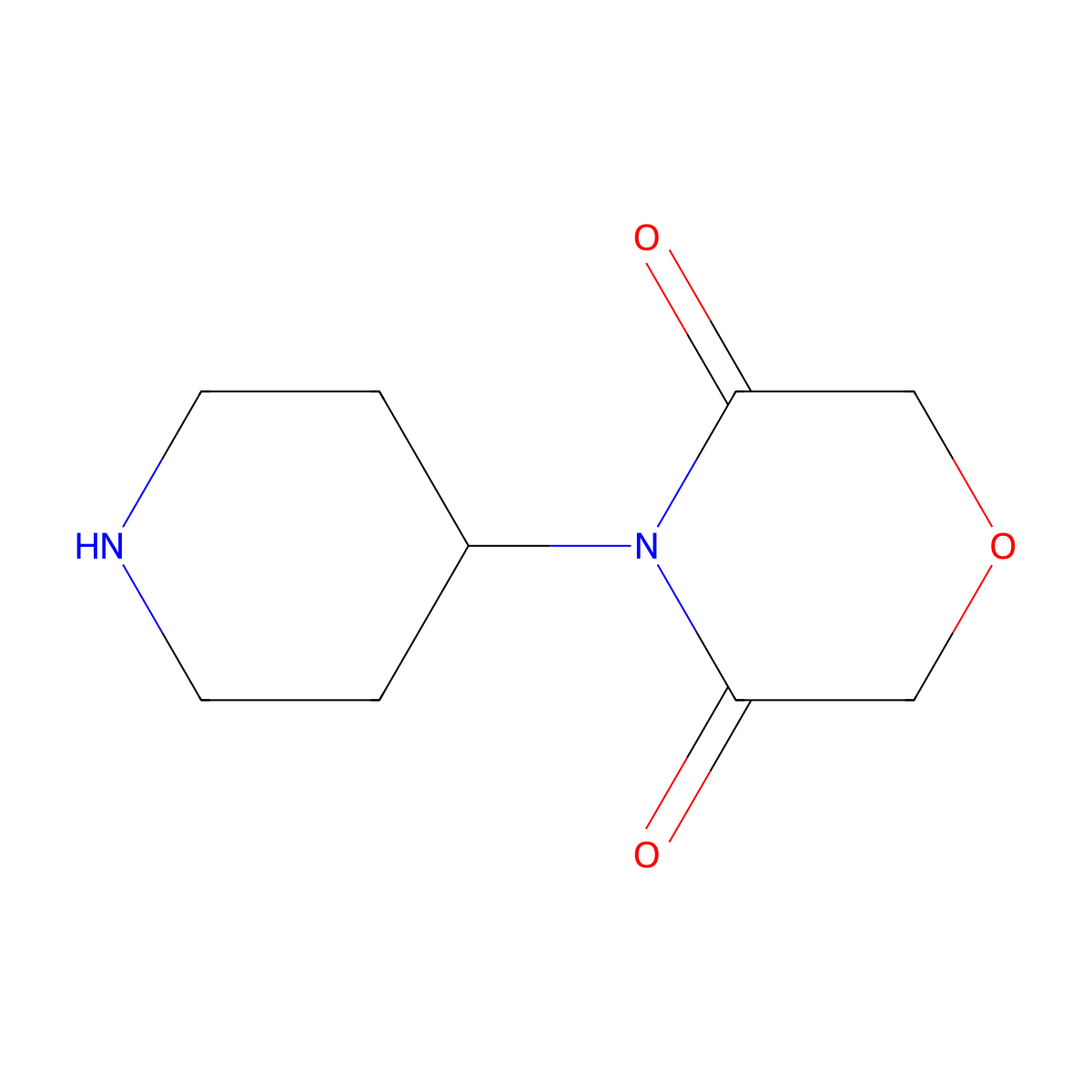4-(Piperidin-4-yl)morpholine-3,5-dione molecular structure, CAS 1248032-43-0