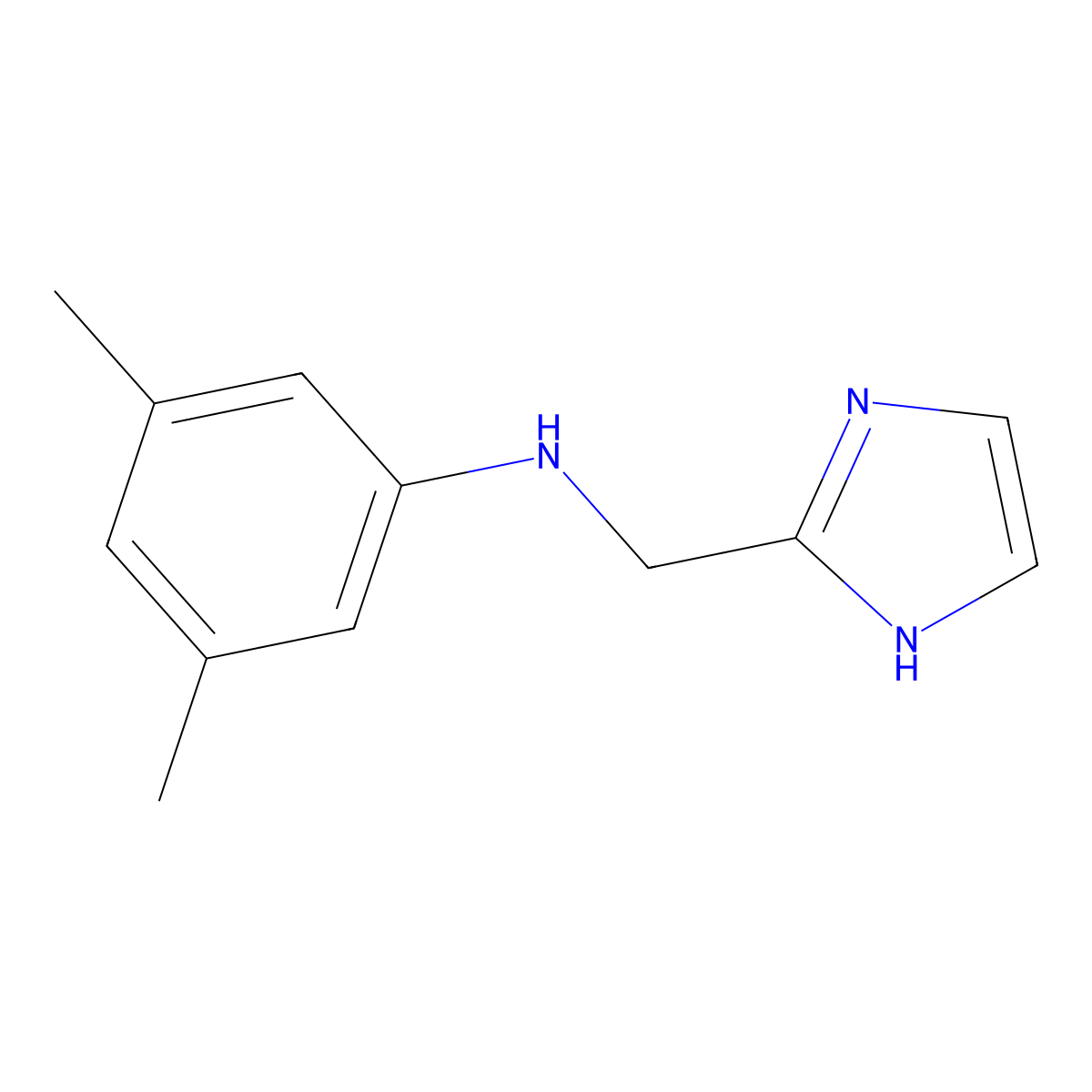 N-[(1H-imidazol-2-yl)methyl]-3,5-dimethylaniline molecular structure, CAS 1248035-43-9