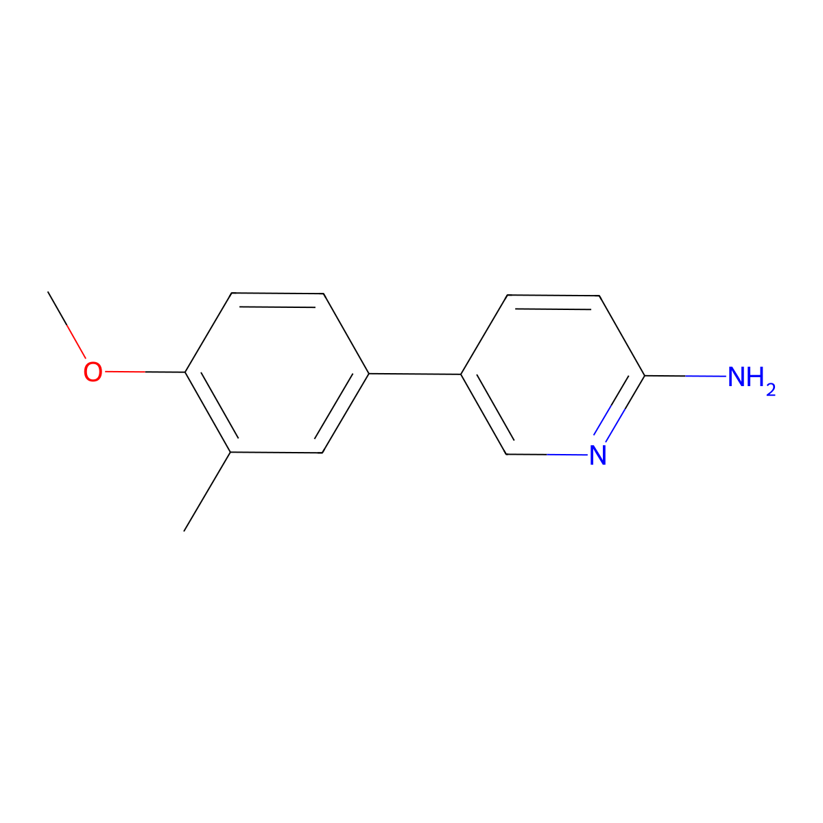 5-(4-Methoxy-3-methylphenyl)pyridin-2-amine molecular structure, CAS 1248035-59-7