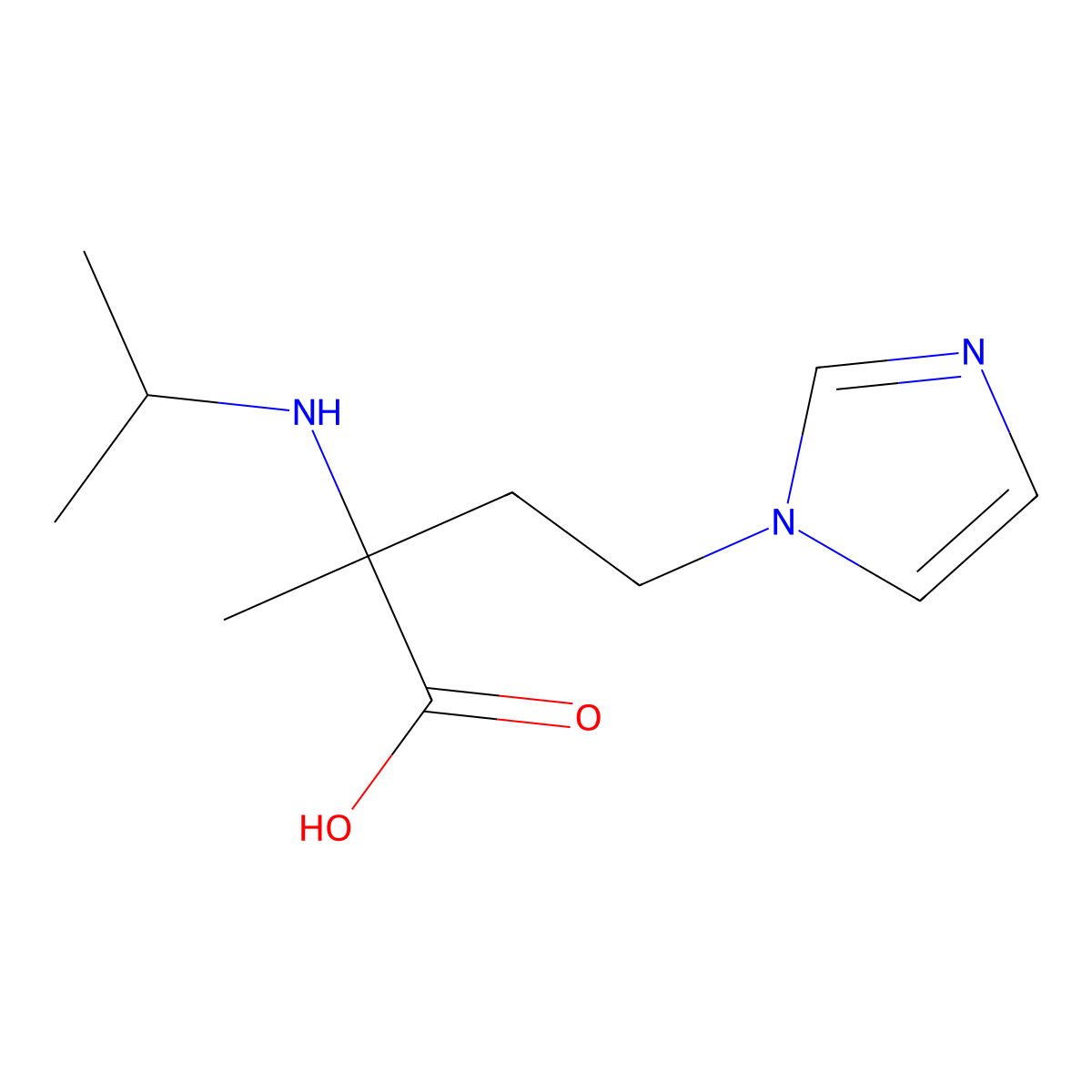 4-(1h-Imidazol-1-yl)-2-(isopropylamino)-2-methylbutanoic acid molecular structure, CAS 1248036-66-9