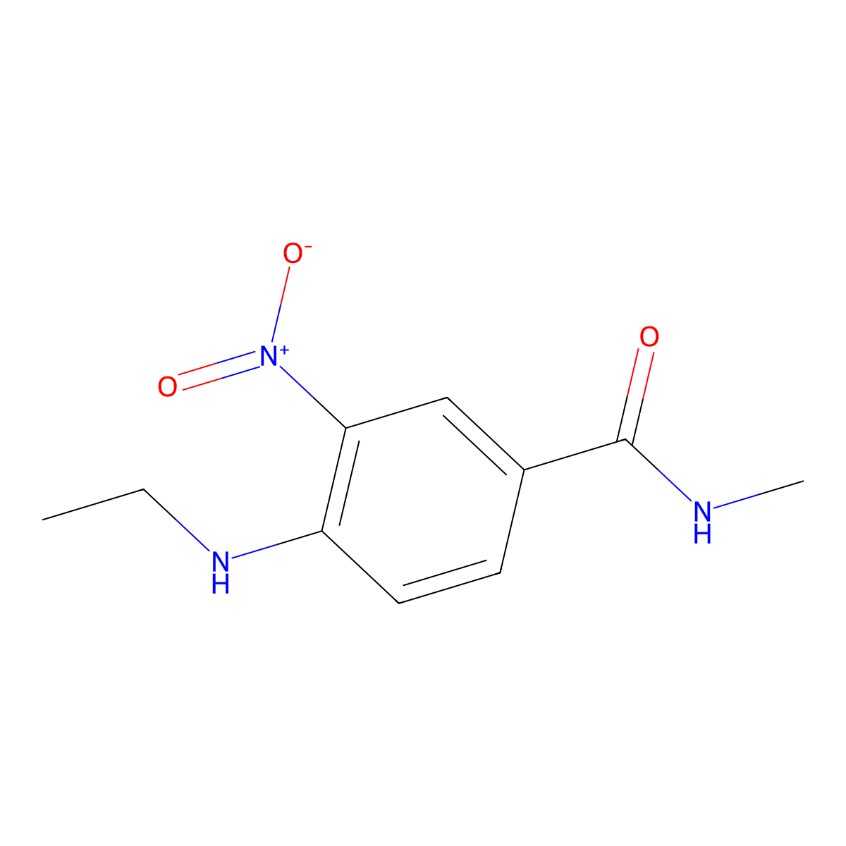 4-(ethylamino)-N-methyl-3-nitrobenzamide molecular structure, CAS 1248037-64-0