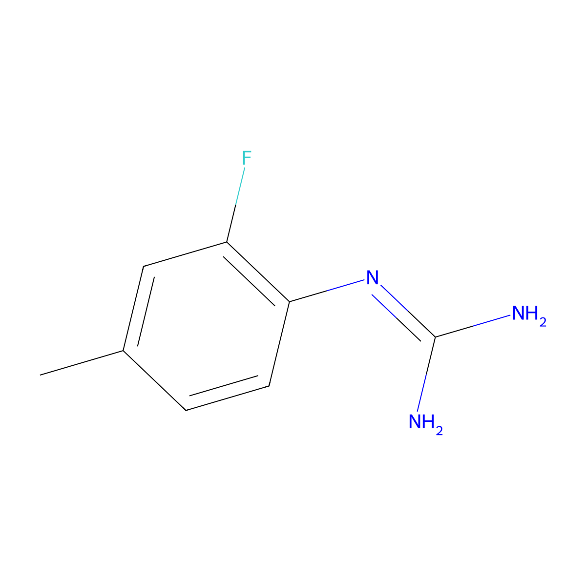 1-(2-Fluoro-4-methylphenyl)guanidine molecular structure, CAS 1248037-96-8