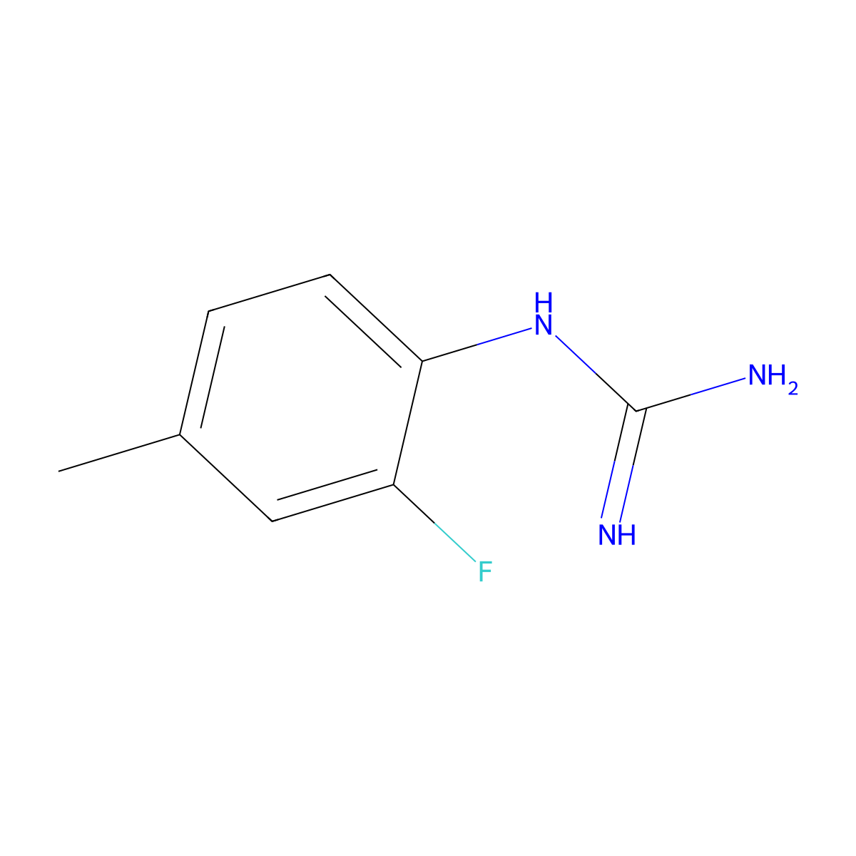 1-(2-Fluoro-4-methylphenyl)guanidine molecular structure, CAS 1248037-96-8