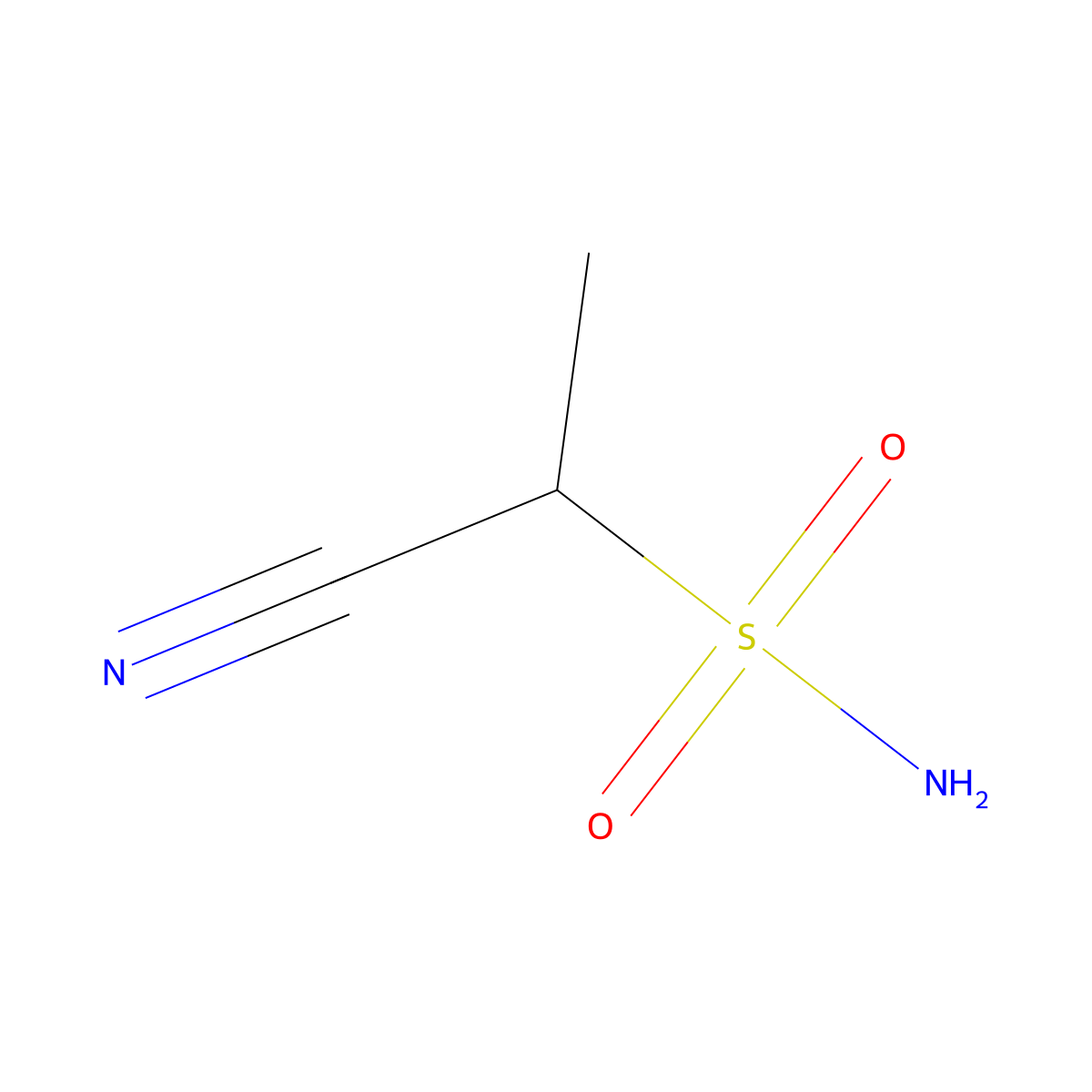 1-Cyanoethane-1-sulfonamide molecular structure, CAS 1248038-60-9