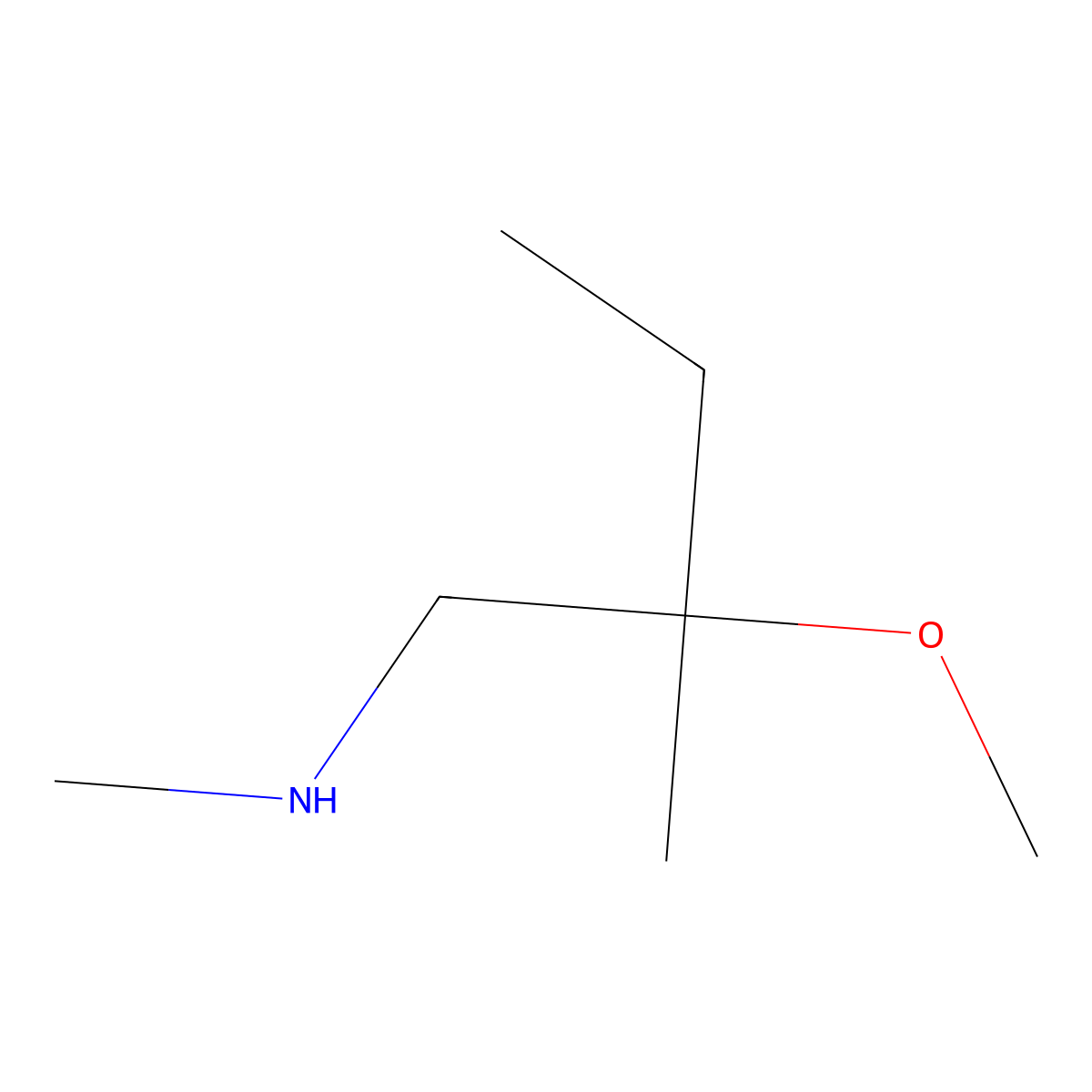 (2-Methoxy-2-methylbutyl)(methyl)amine molecular structure, CAS 1248040-44-9