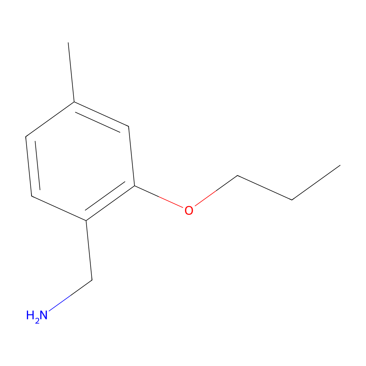 (4-Methyl-2-propoxyphenyl)methanamine molecular structure, CAS 1248041-79-3