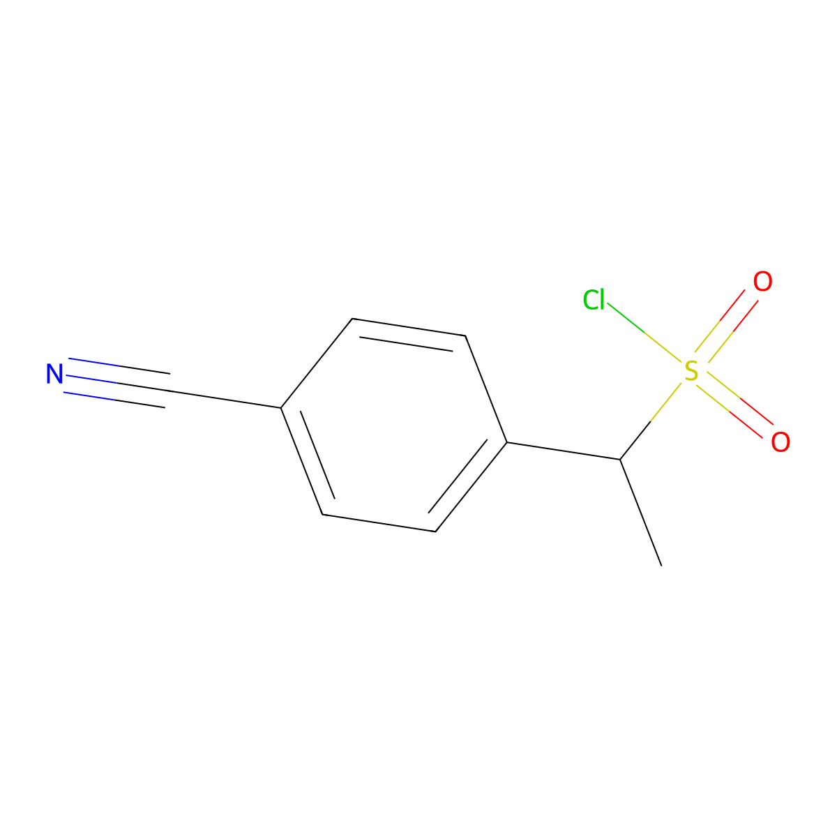 1-(4-Cyanophenyl)ethane-1-sulfonyl chloride molecular structure, CAS 1248041-89-5