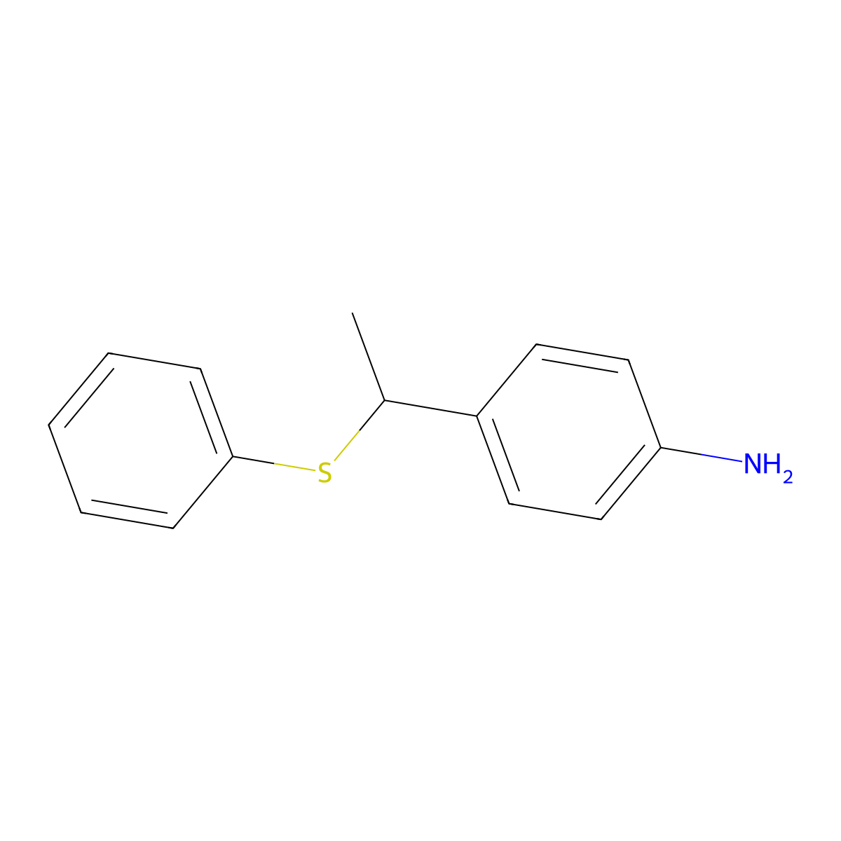 4-[1-(Phenylsulfanyl)ethyl]aniline molecular structure, CAS 1248041-96-4