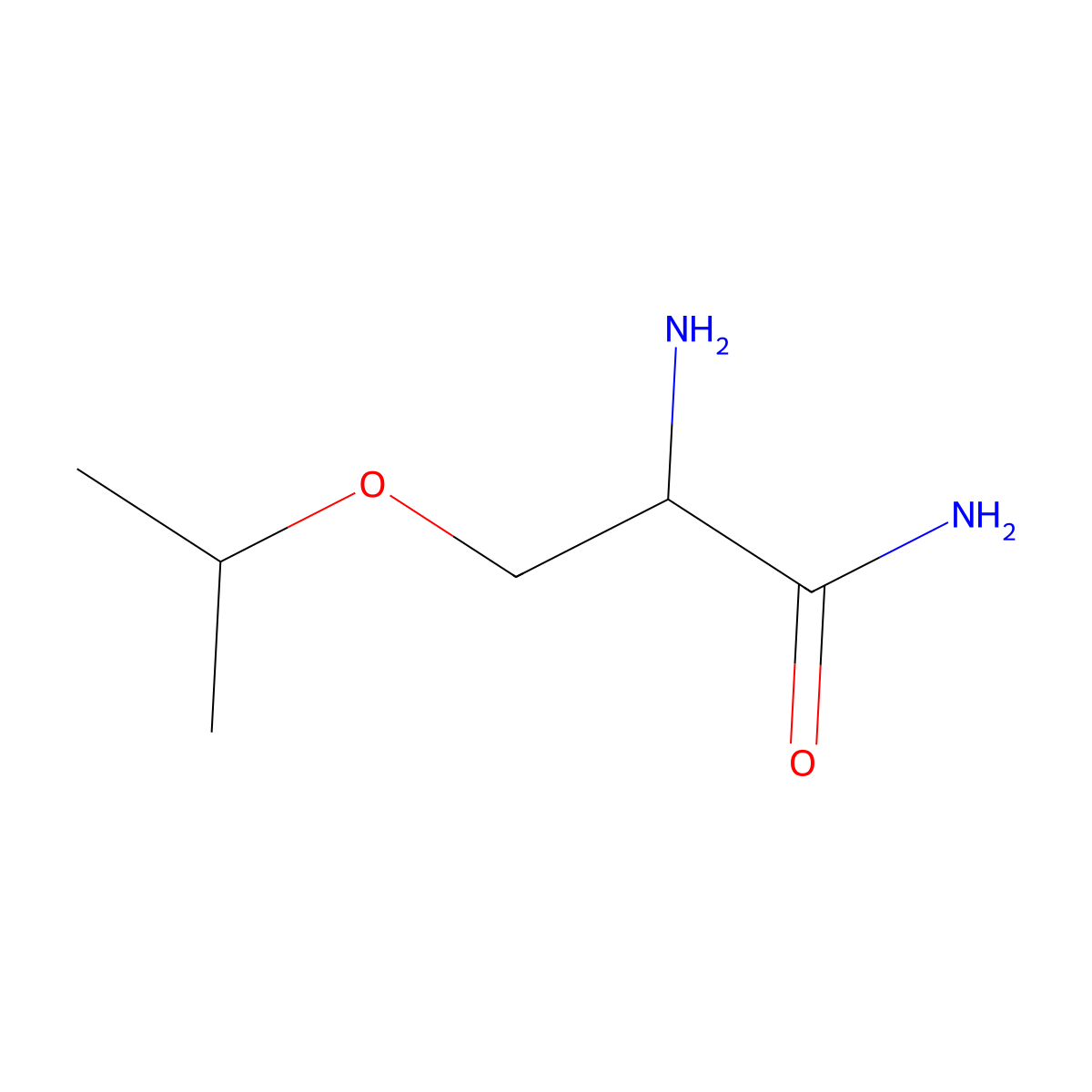 2-Amino-3-(propan-2-yloxy)propanamide molecular structure, CAS 1248042-12-7