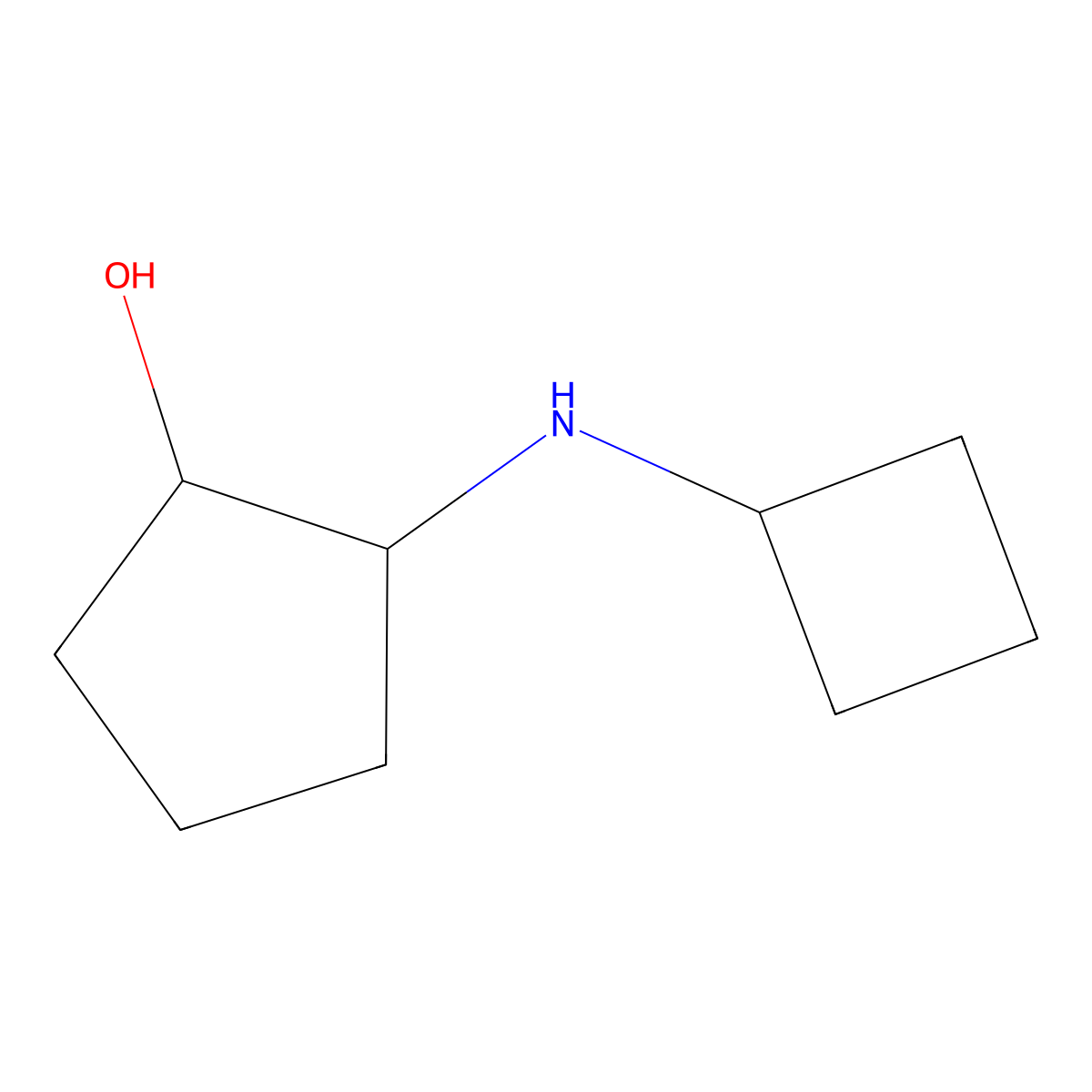 2-(Cyclobutylamino)cyclopentan-1-ol molecular structure, CAS 1248048-25-0