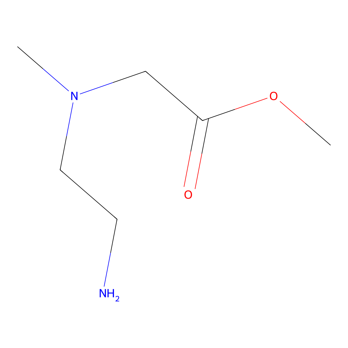 Methyl 2-[(2-aminoethyl)(methyl)amino]acetate molecular structure, CAS 1248051-45-7