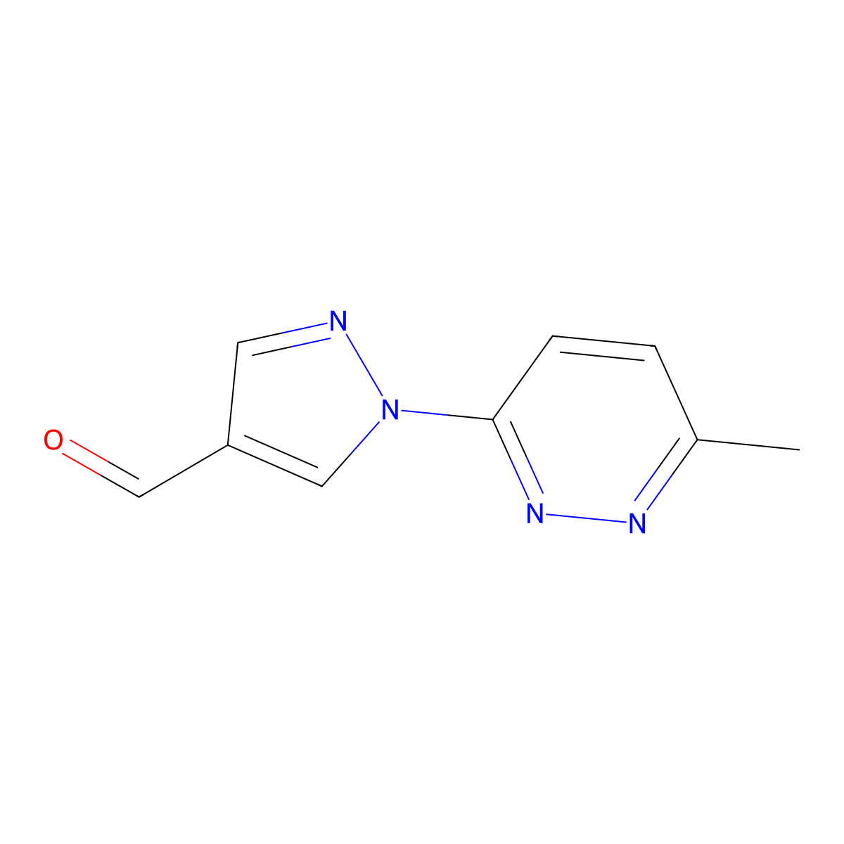 1-(6-Methylpyridazin-3-yl)-1H-pyrazole-4-carbaldehyde molecular structure, CAS 1248054-81-0