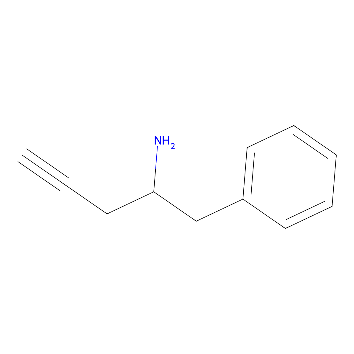 1-Phenylpent-4-yn-2-amine molecular structure, CAS 1248055-82-4