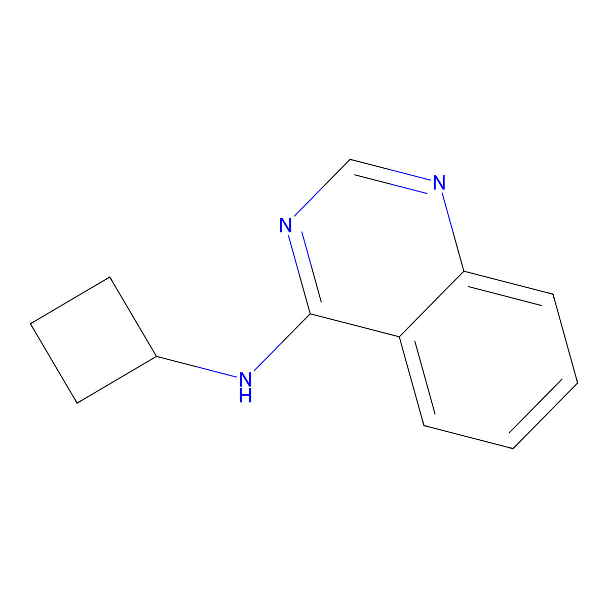 N-cyclobutylquinazolin-4-amine molecular structure, CAS 1248059-05-3