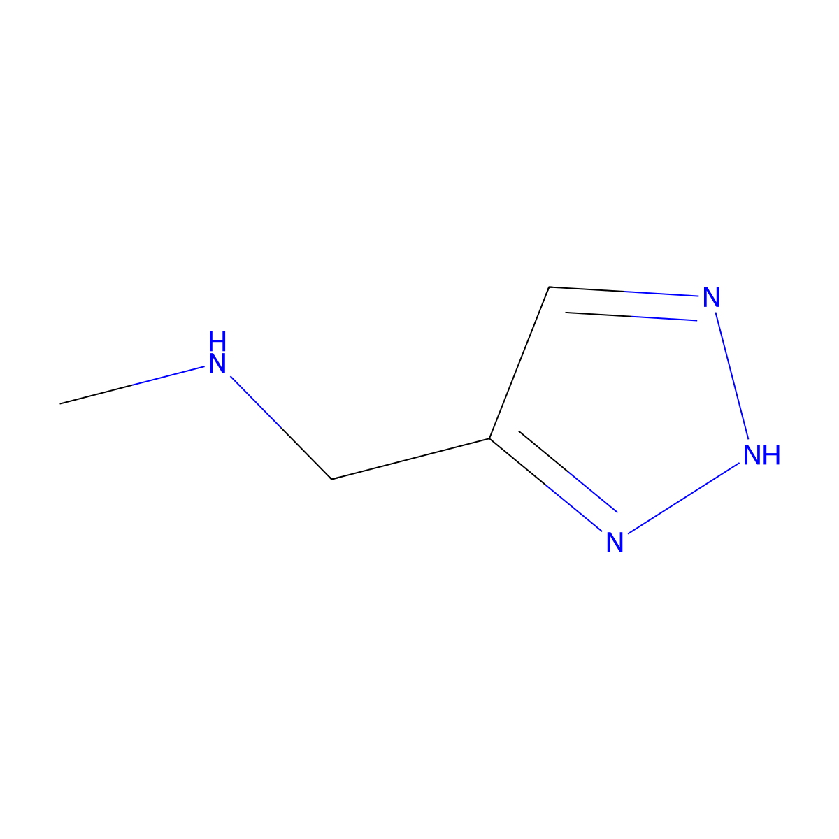methyl[(1H-1,2,3-triazol-5-yl)methyl]amine molecular structure, CAS 1248059-33-7